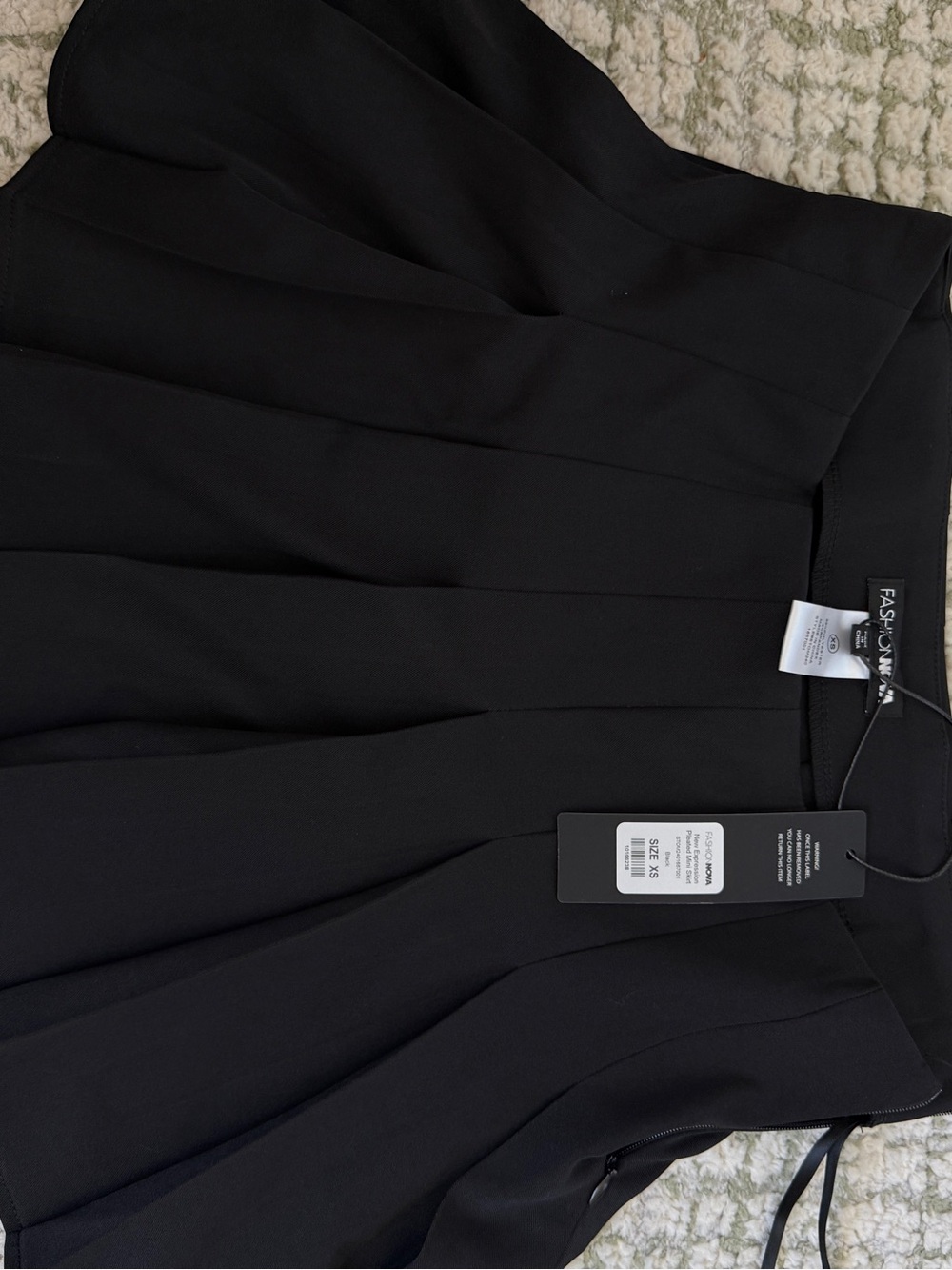 Fashion Nova Black Skater Circle Skirt